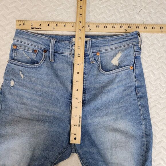 Madewell Jeans Womens 27 Perfect Vintage High Rise Crop Distressed Straight Leg - Picture 10 of 12